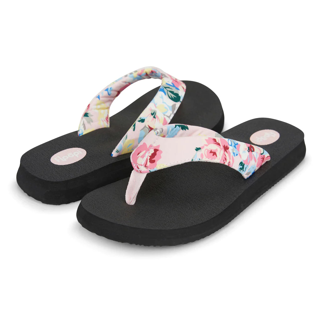 Floopi Women's Isabella Yoga Mat Floral Flip Flop (Pink 528)